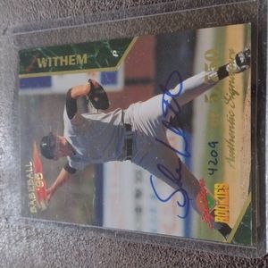 Shannon Withem autographed baseball card. Signature Rookies 95. 4209/5750